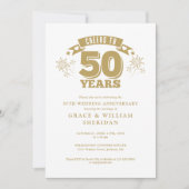 Invitation Félicitations pour vos 50 ans de mariage (Devant)