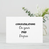 Invitation félicitations pour votre diplôme de doctorat (Debout devant)