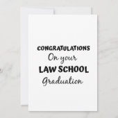 Invitation félicitations pour votre diplôme de droit (Dos)