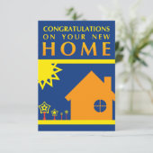 Invitation félicitations pour votre nouvelle maison (formes c (Debout devant)