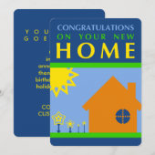 Invitation félicitations pour votre nouvelle maison (formes m (Devant / Derrière)