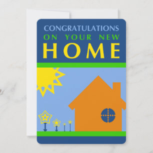 Invitation félicitations pour votre nouvelle maison (formes m