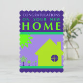 Invitation félicitations pour votre nouvelle maison (formes v (Debout devant)