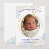 Invitation Félicitations pour votre petit garçon (Devant / Derrière)