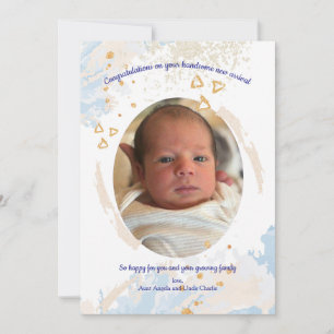 Invitation Félicitations pour votre petit garçon