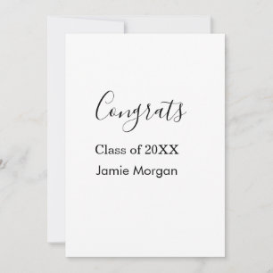 Invitation Félicitations promotion 20XX diplômé nom date simp