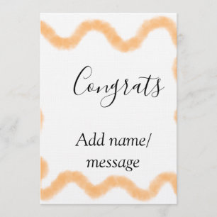 Invitation Félicitations spirale orange bordure espagnole boh