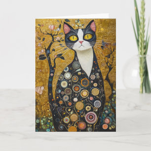 Invitation Feline céleste en or