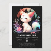 Invitation Feline Digital Cat Anniversaire (Devant)