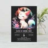 Invitation Feline Digital Cat Anniversaire (Debout devant)