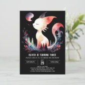 Invitation Feline minimaliste Chat Anniversaire (Debout devant)