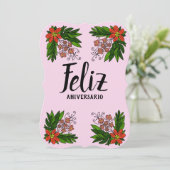 Invitation Feliz aniversario (Debout devant)