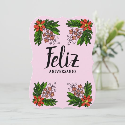 Invitation Feliz aniversario (Debout devant)