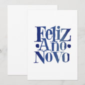 Invitation Feliz Ano Novo (Devant / Derrière)