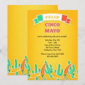 Invitation Feliz Cinco de Mayo (Devant / Derrière)