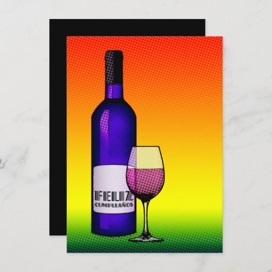Invitation feliz cumpleanos (Devant / Derrière)