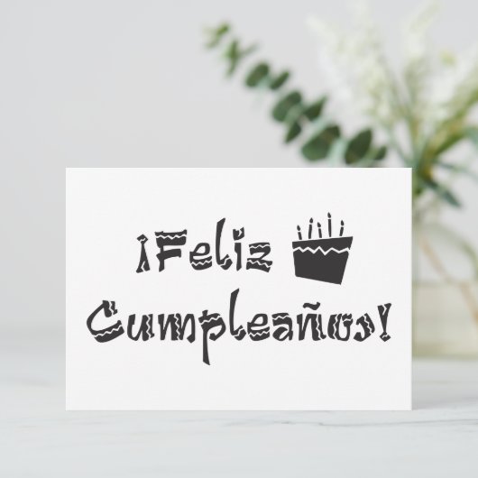 Invitation feliz cumpleanos arriba (Debout devant)