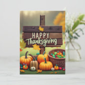 Invitation Feliz Dia de Accion de Gracias (Debout devant)