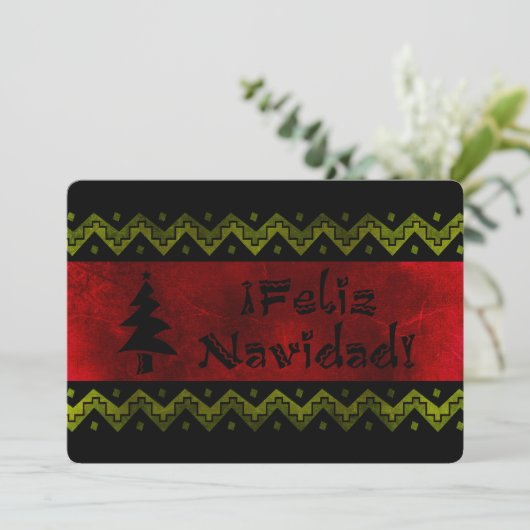 Invitation Feliz Navidad arriba (Debout devant)