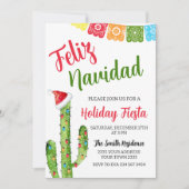 Invitation Feliz Navidad Cactus Christmas Holiday Fiesta (Devant)