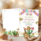 Invitation Feliz Navidad Cactus Fête de Noël Fiesta