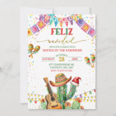 Invitation Feliz Navidad Cactus Fête de Noël Fiesta (Devant)