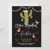 Invitation Feliz Navidad Christmas Cactus Party (Devant)