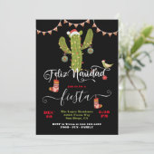 Invitation Feliz Navidad Christmas Cactus Party (Debout devant)