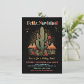Invitation Feliz navidad Fiesta Cactus Desert Soirée (Debout devant)