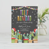 Invitation Feliz Navidad Fiesta Christmas (Debout devant)