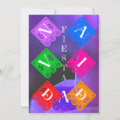 Invitation Feliz Navidad Fiesta Green Cactus Sur Violet (Dos)