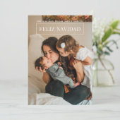 Invitation Feliz Navidad Modern Christma (Debout devant)