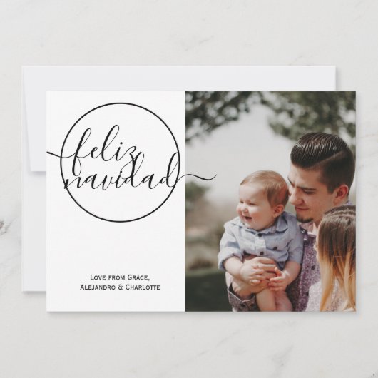 Invitation Feliz Navidad Modern Christma (Devant)
