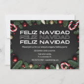 Invitation Feliz Navidad Office Entreprise Fête de Noël (Devant)