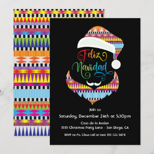 Invitation Feliz Navidad Santa Claus Noël