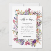 Invitation Fell In Love Fête des mariées Floral Spring Garden (Devant)