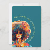 Invitation Female Retro Rewind 50e Anniversaire Shindig Party (Dos)