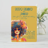 Invitation Female Retro Rewind 50e Anniversaire Shindig Party (Debout devant)
