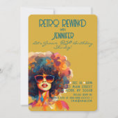 Invitation Female Retro Rewind 50e Anniversaire Shindig Party (Devant)