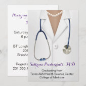 Invitation femelle africaine de docteur fête de (Devant / Derrière)