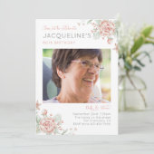 Invitation Feminine 60th Birthday Photo (Debout devant)