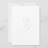 Invitation Feminine Art Blush rose Fleur Bridesmaid Propositi (Dos)