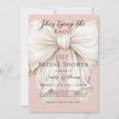 Invitation Feminine Bow She's Tying the Knot Fête des mariées (Devant)