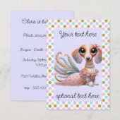 Invitation Feminine Dachshund N'Importe Quelle Fête D'Occasio (Devant / Derrière)