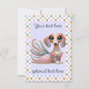 Invitation Feminine Dachshund N'Importe Quelle Fête D'Occasio