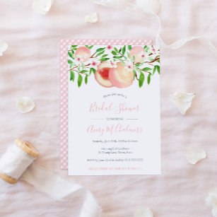 Invitation Feminine Elegant Sweet Peach Bridal ou Baby shower
