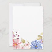 Invitation Feminine Floral Wreath 60e fête d'anniversaire (Dos)