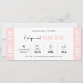 Invitation Feminine Modern Event Ticket Société Bon cadeau (Devant)