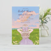 Invitation Feminine nature fille nuptiale douche (Debout devant)
