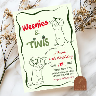 Invitation Femme anniversaire Tinis et Weenies